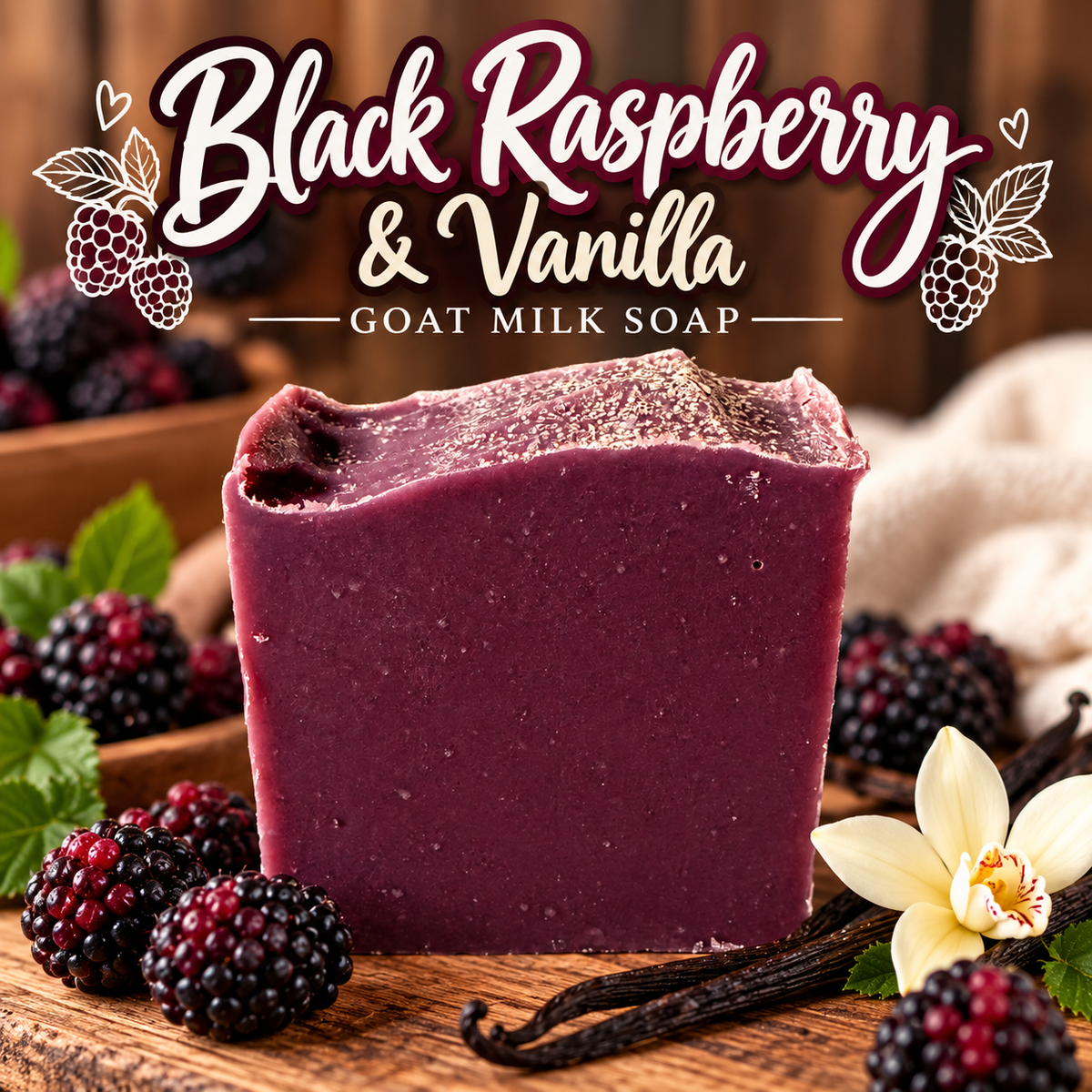Black Raspberry & Vanilla Goat Milk Soap