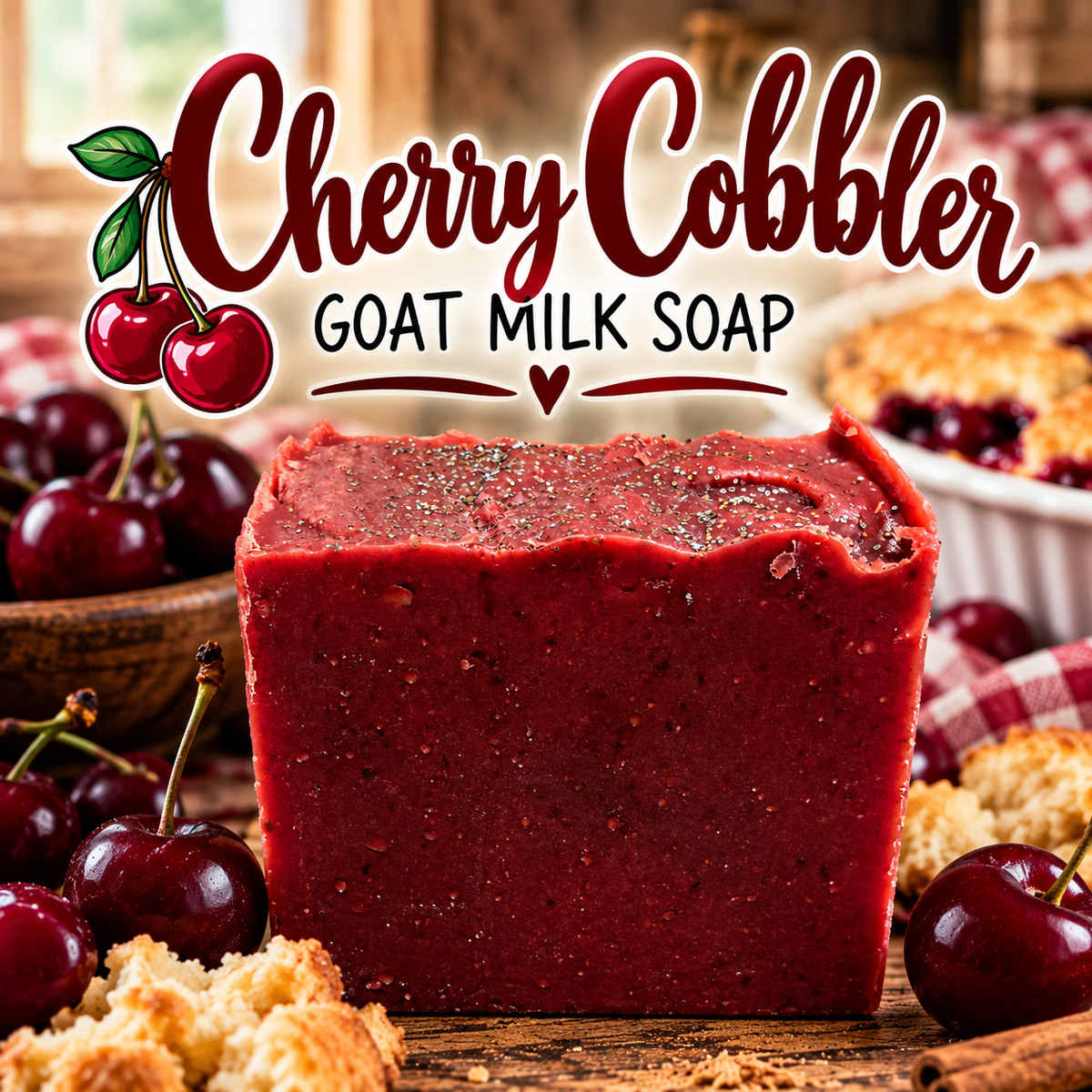 Cherry Cobbler Goat Milk Soap